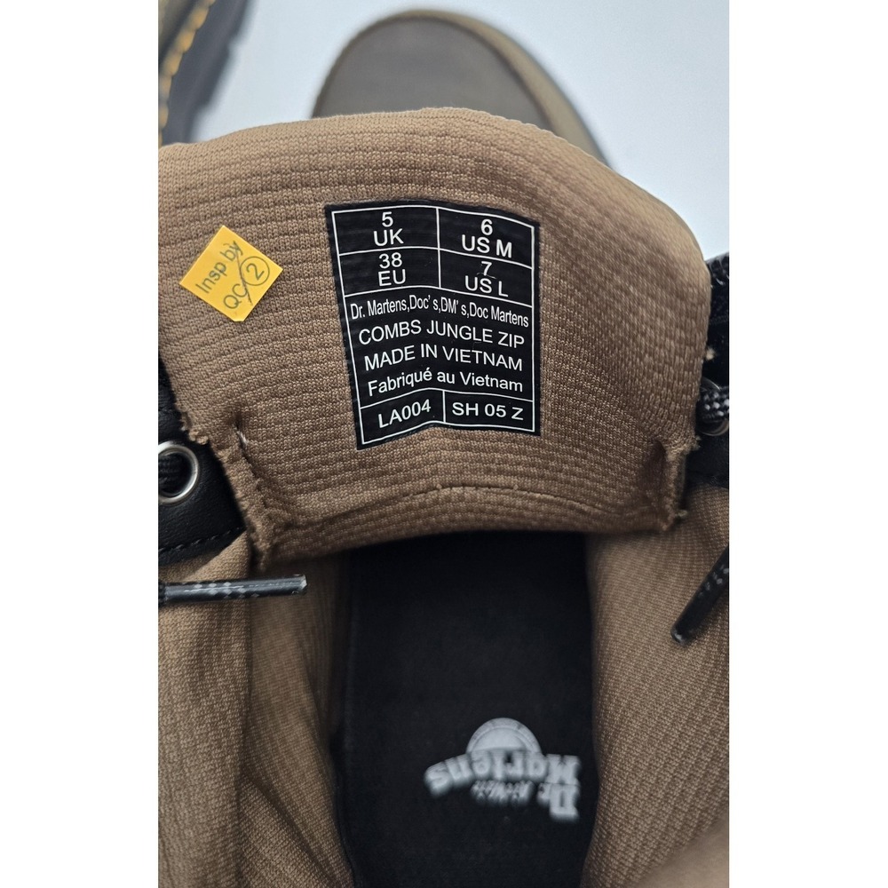 Dr. Martens Combs Jungle Zip Boots Ladies Size 7 Tactical Dark Khaki Lace-Up NEW - Picture 12 of 16